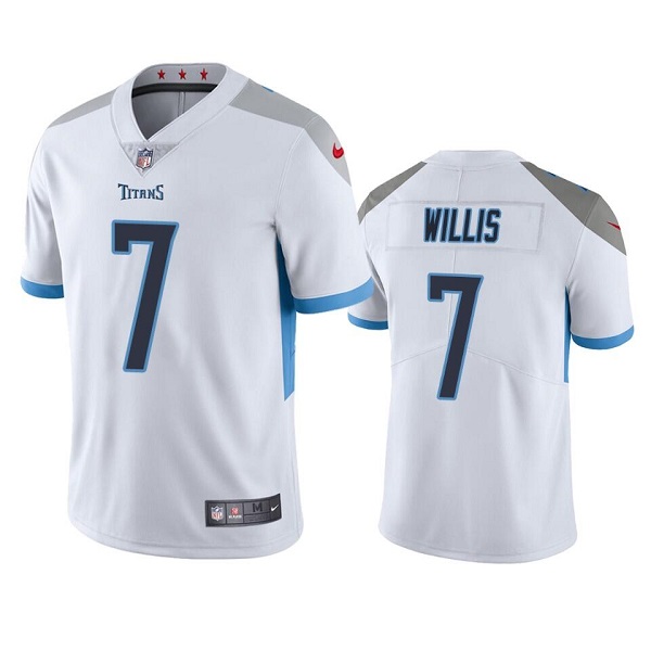 Men's White Tennessee Titans #7 Malik Willis Vapor Untouchable Stitched Jersey